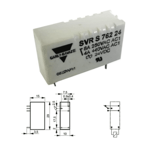 Relay 5pin (24VDC – 8A) CARLO GAVAZZI (SVR S 76224)